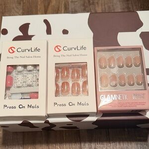 CurvLife and Glamnetic Press On Nails Set